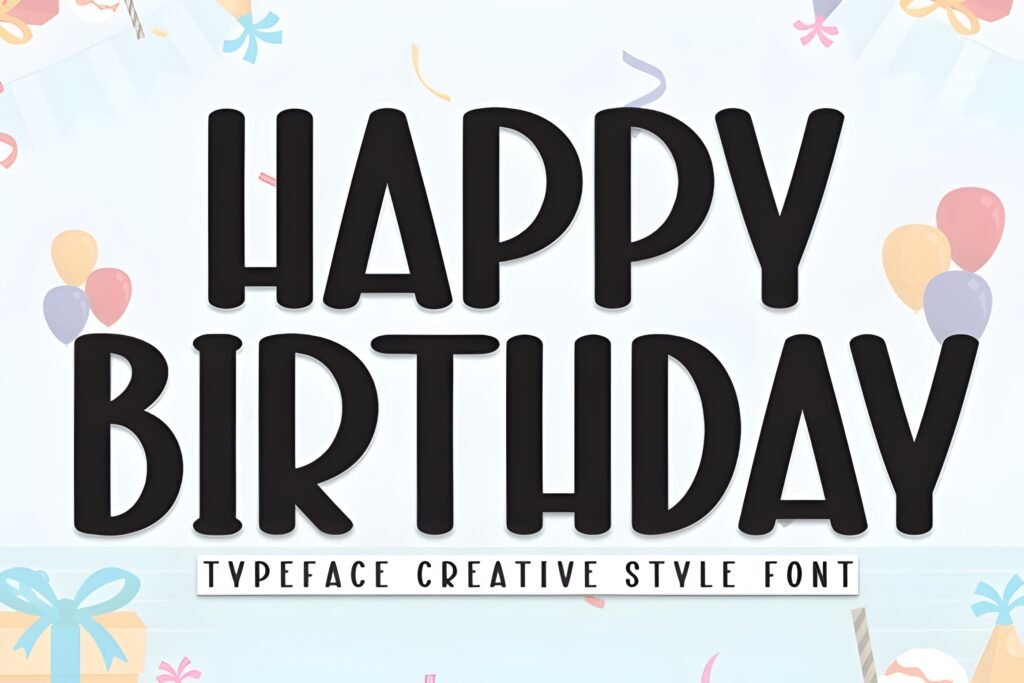 Happy Birthday Font 3