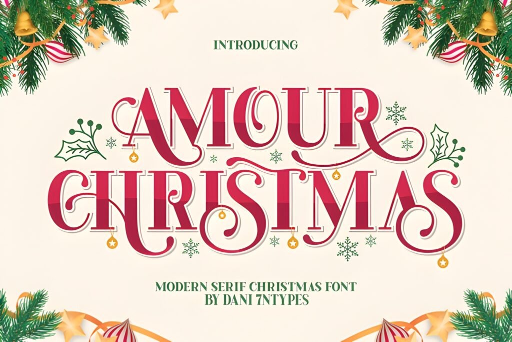 Amour Christmas Font