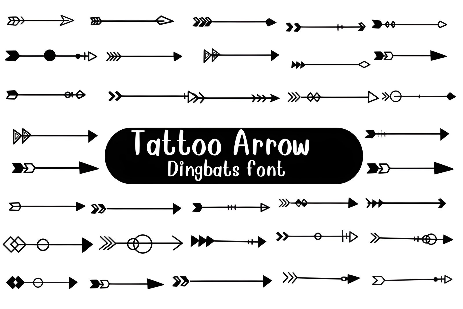 Forever Arrow Font Tattoo Arrow Font - Download for Free