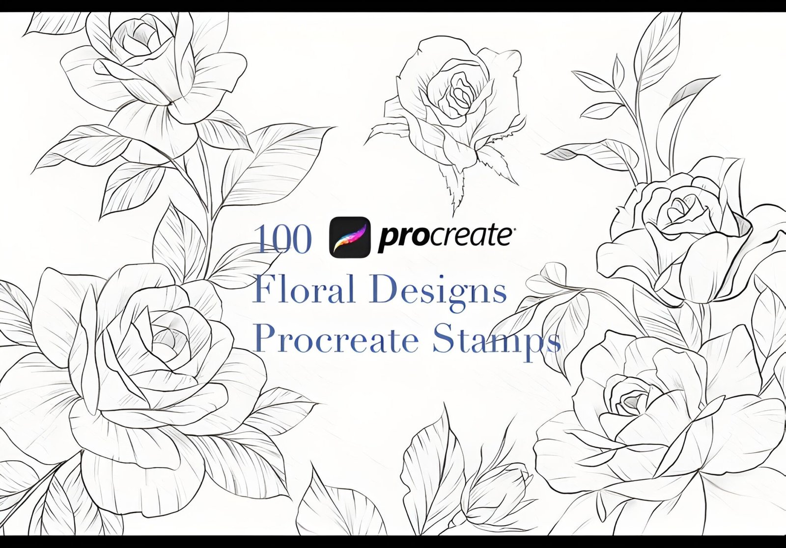 Procreate Flower Stamp, Roses Brush - Download for Free