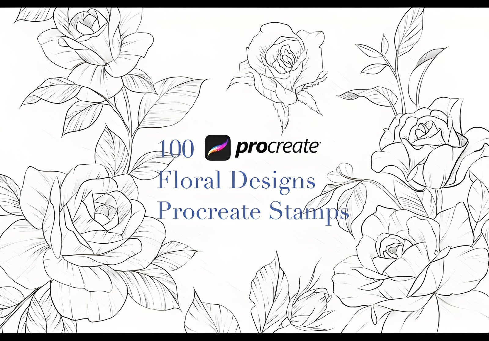 Procreate Flower Stamp, Roses Brush - Download for Free