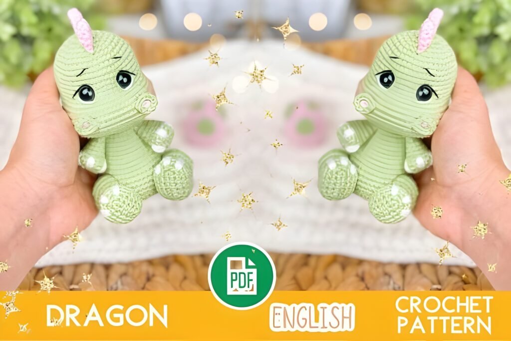 Little Dragon Plushie (Easy Amigurumi Pattern PDF)