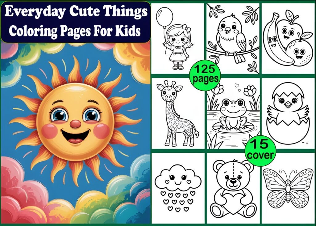 Easy Everyday Cute Things Coloring Pages