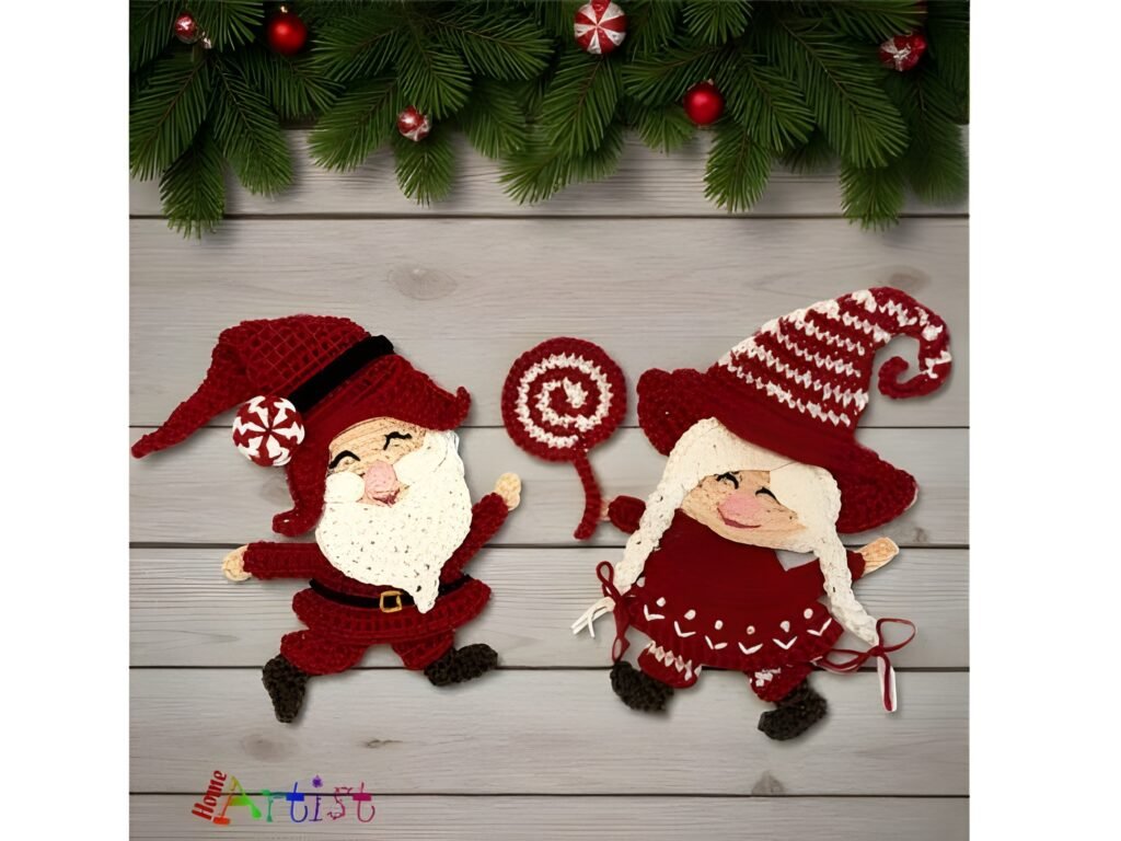Gnome Duo Appliqué Set (Quick Crochet PDF Pattern)