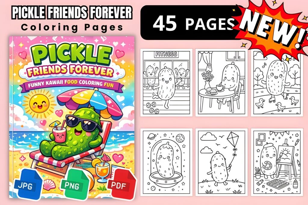 Pickle Friends Forever Coloring Pages