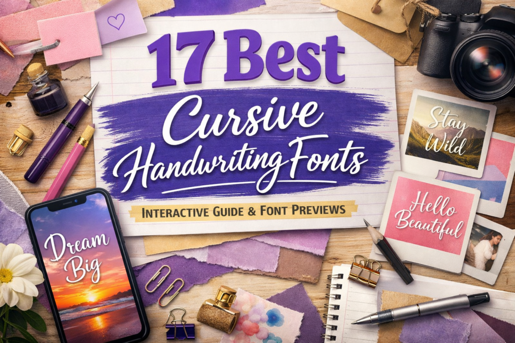 17 Best Cursive Handwriting Fonts