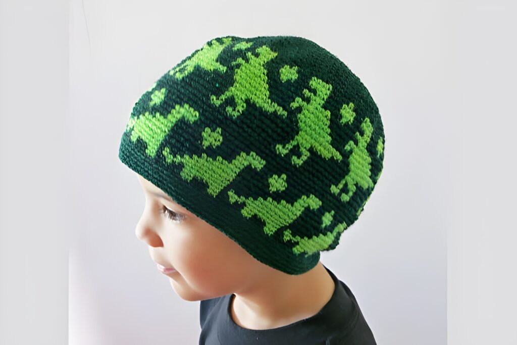 Dino Beanie for All Ages (Fun Beginner Hat Pattern PDF)