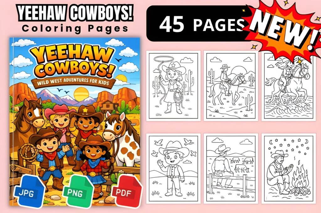 Yeehaw Cowboys Coloring Pages