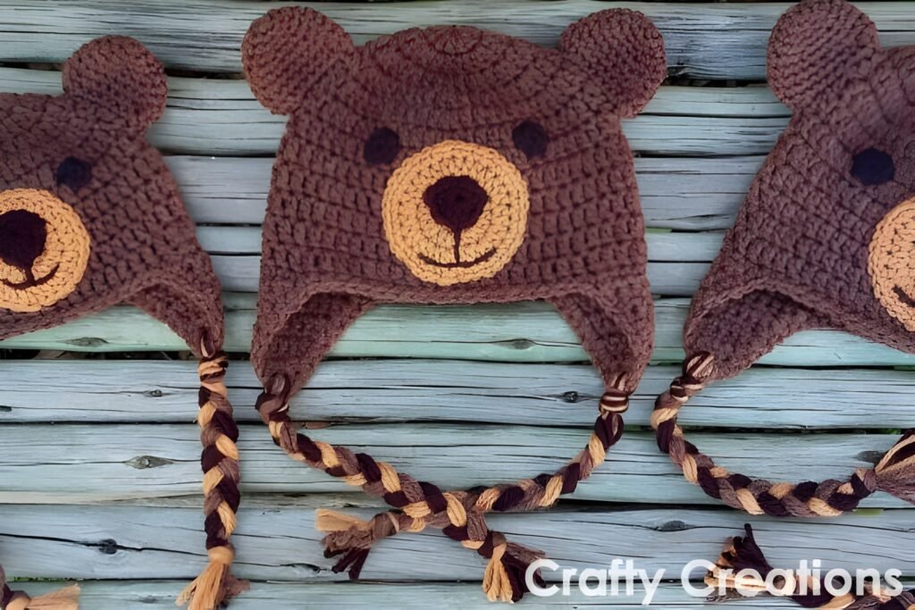 Bear Beanie Hat (Beginner Crochet PDF Pattern)