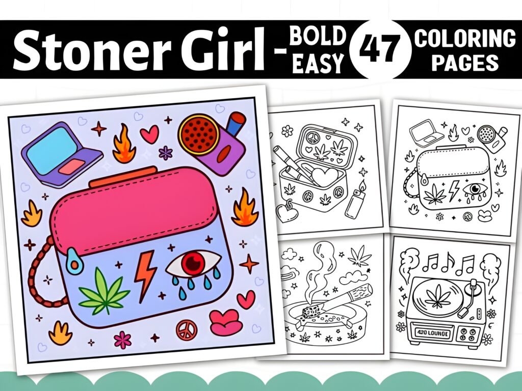 Bold Easy Stoner Girl Coloring Pages