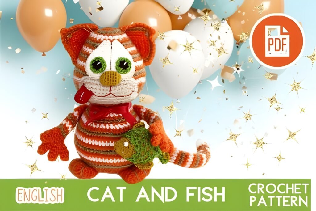 Kitty & Fishy Set (Cute Crochet PDF Pattern)