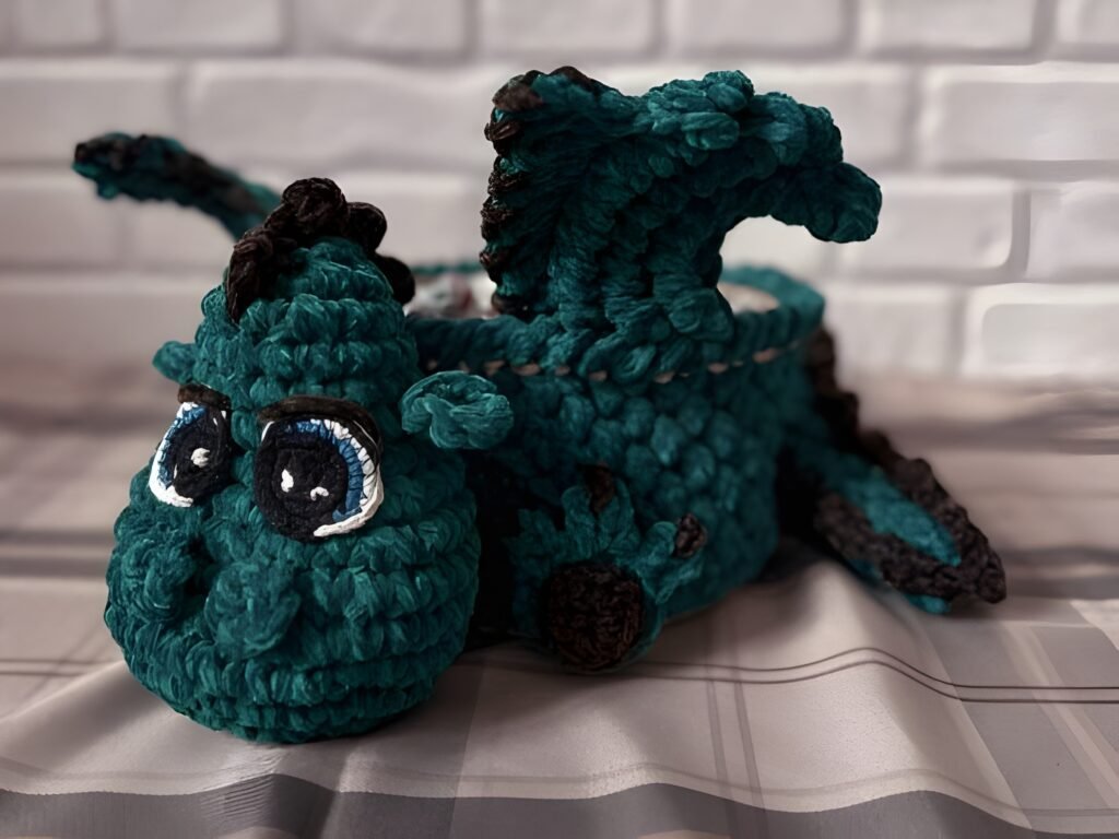 Dragon-Themed Storage Basket (Crochet Home PDF Pattern)