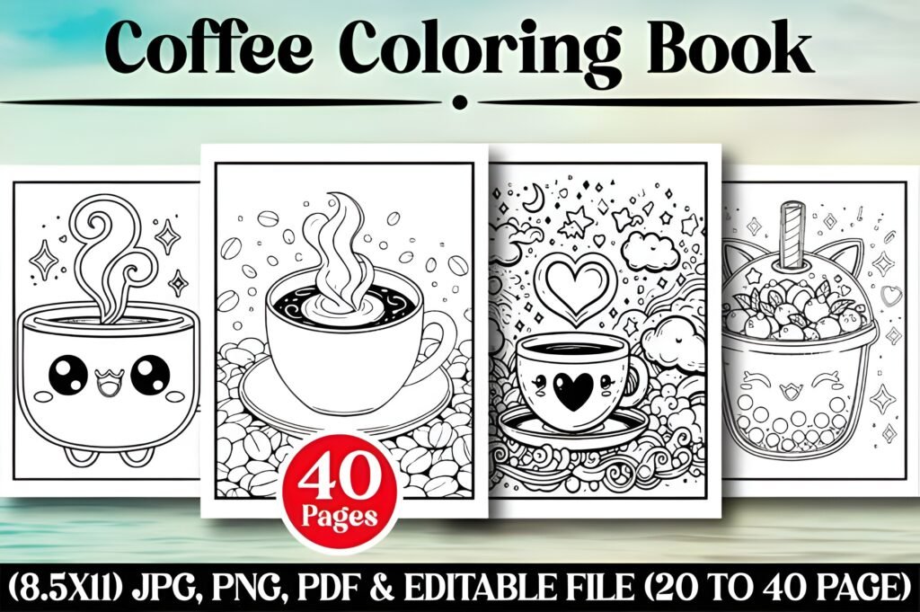 Coffee Coloring Book for Kids