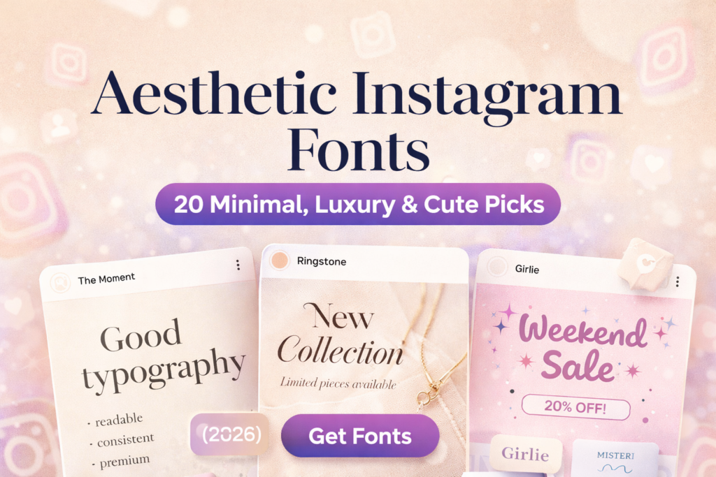 best aesthetic Instagram fonts