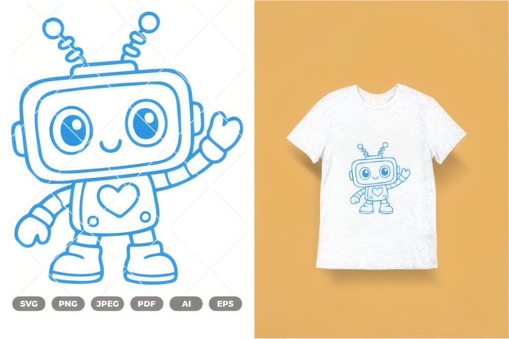 Chibi Robot SVG & Clipart