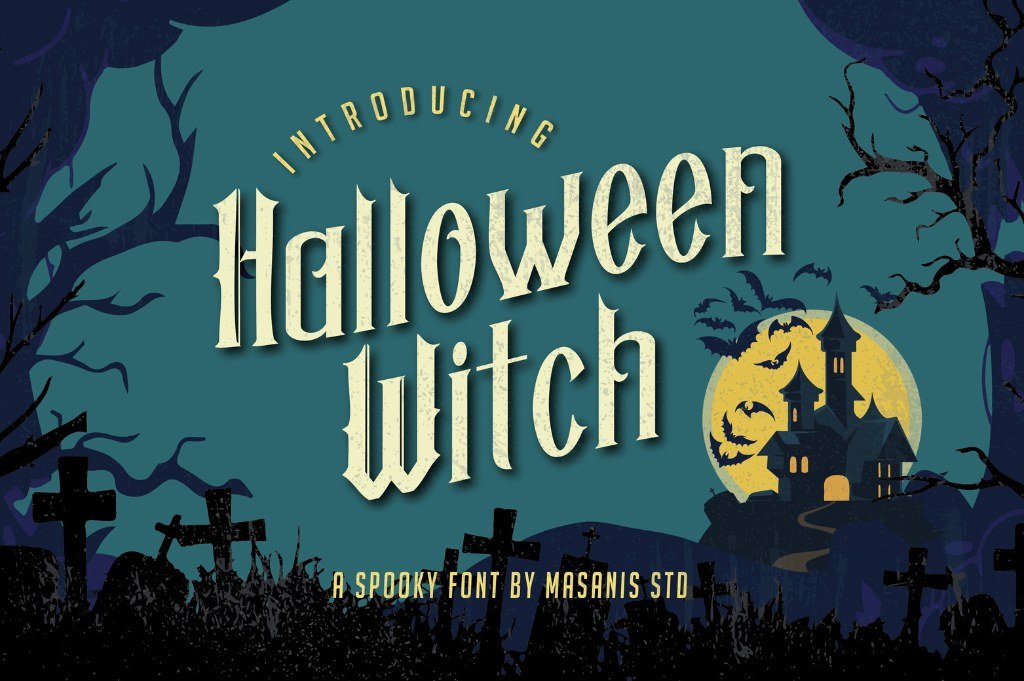 Halloween Witch spooky display font by Mas Anis