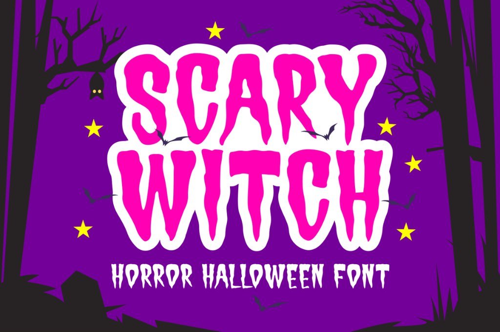 Scary Witch horror Halloween font by Dreamink for Cricut crafts