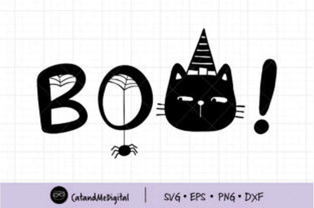 Black cat Halloween SVG for Cricut cutting machines and spooky seasonal crafts