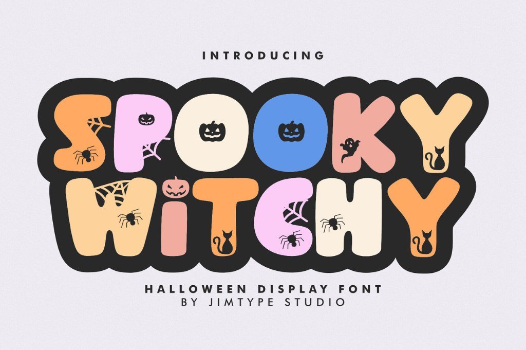 Spooky Witchy display font for Halloween crafts