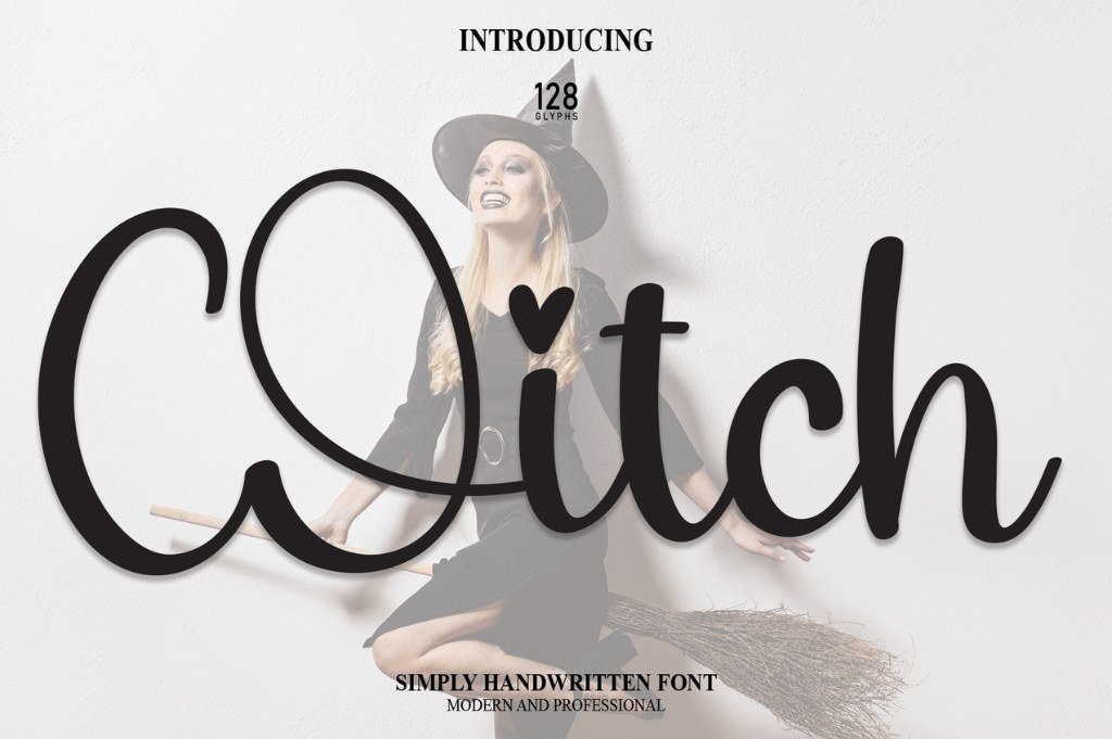 Witch handwritten font by andikastudio for cute craft designs