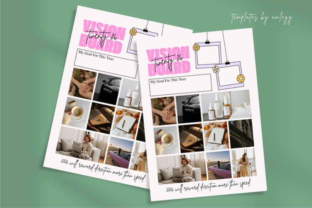 Aesthetic Vision Board Template Canva Aesthetic Vision Board Template Canva preview