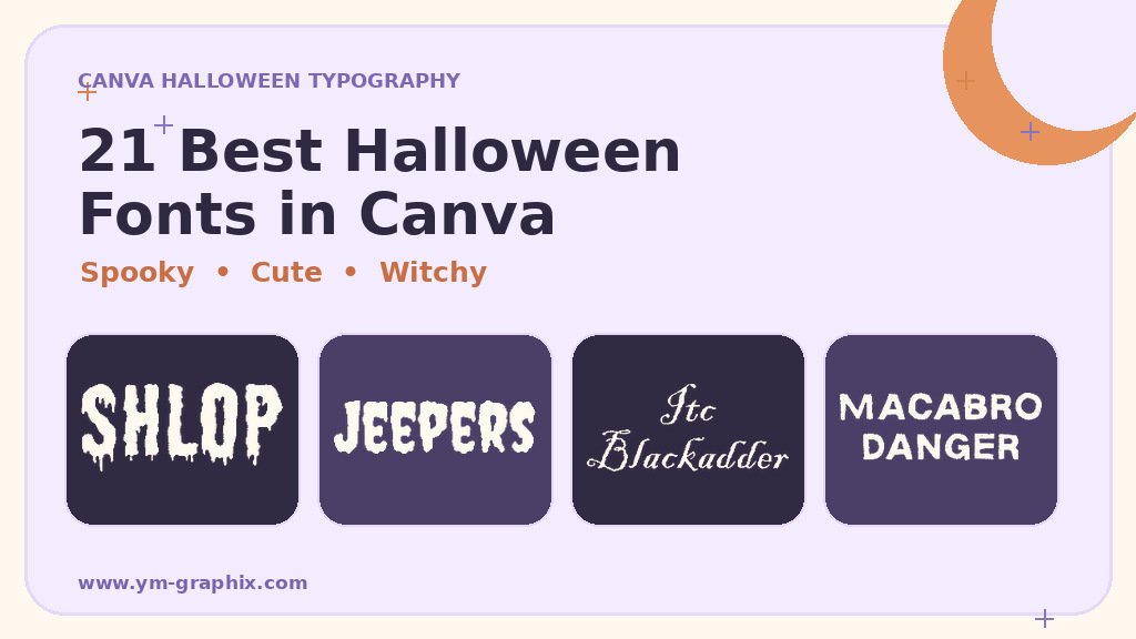 21 best Halloween fonts in Canva for spooky cute and witchy designs