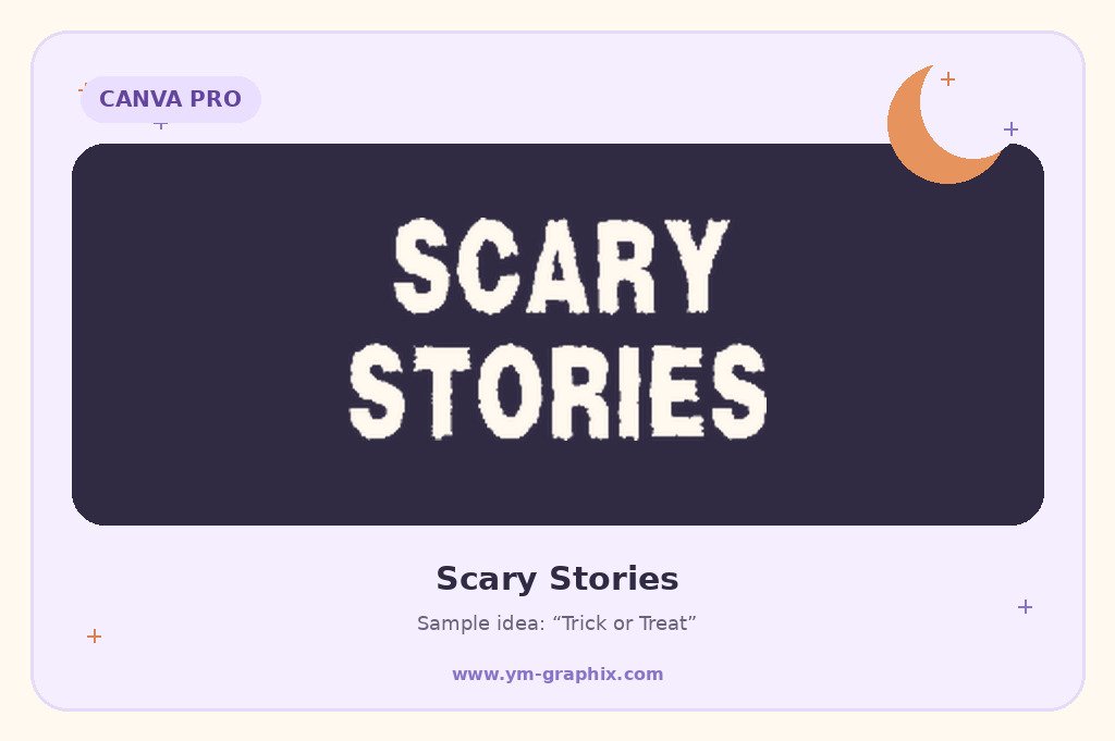 Scary Stories Halloween font in Canva preview