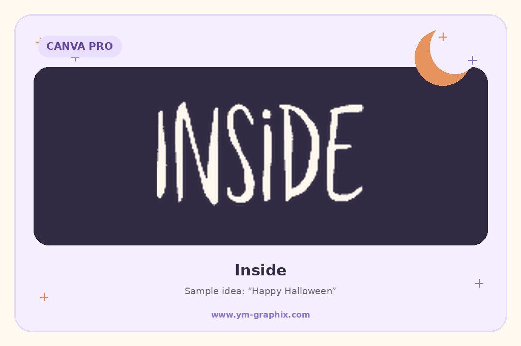 Inside Halloween font in Canva preview
