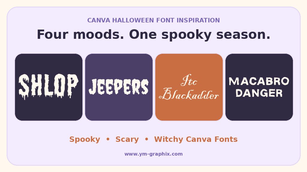 Best Halloween fonts in Canva for spooky scary cute and witchy designs