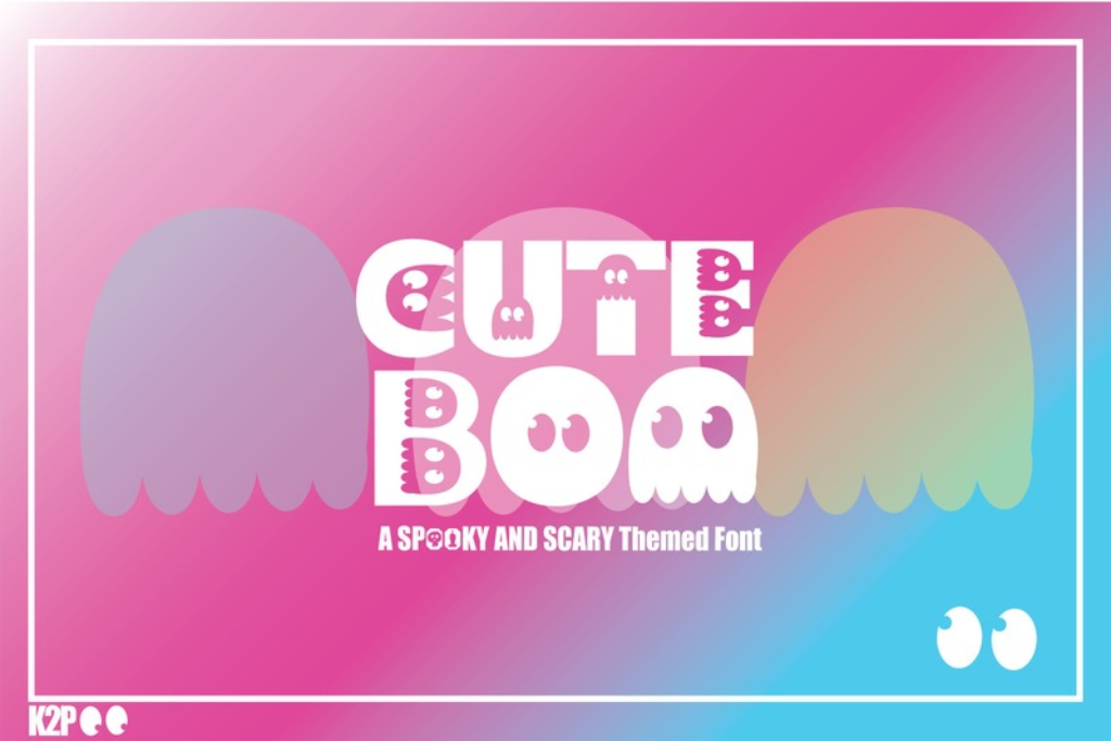 Cute Boo cute Halloween font by KtwoP