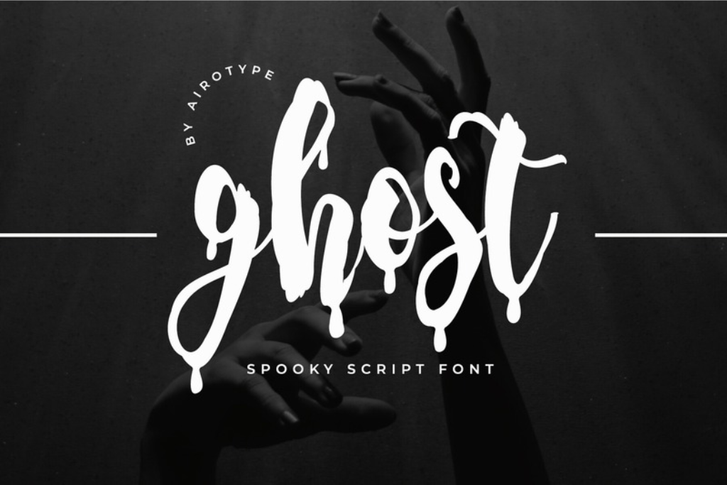 Ghost cute Halloween font by airotype
