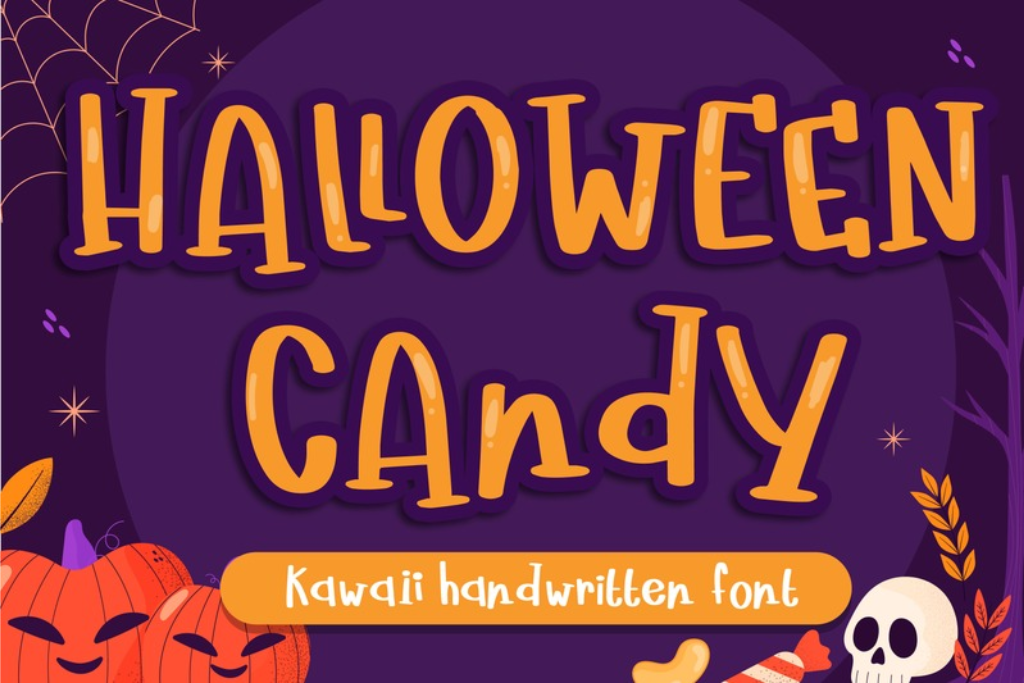 Halloween Candy cute Halloween font by vividdiy8