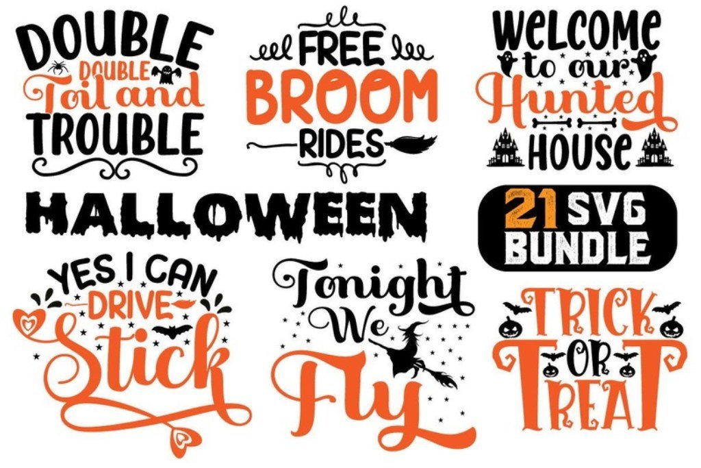 Halloween fall SVG cut file shirt bundle for seasonal Cricut products