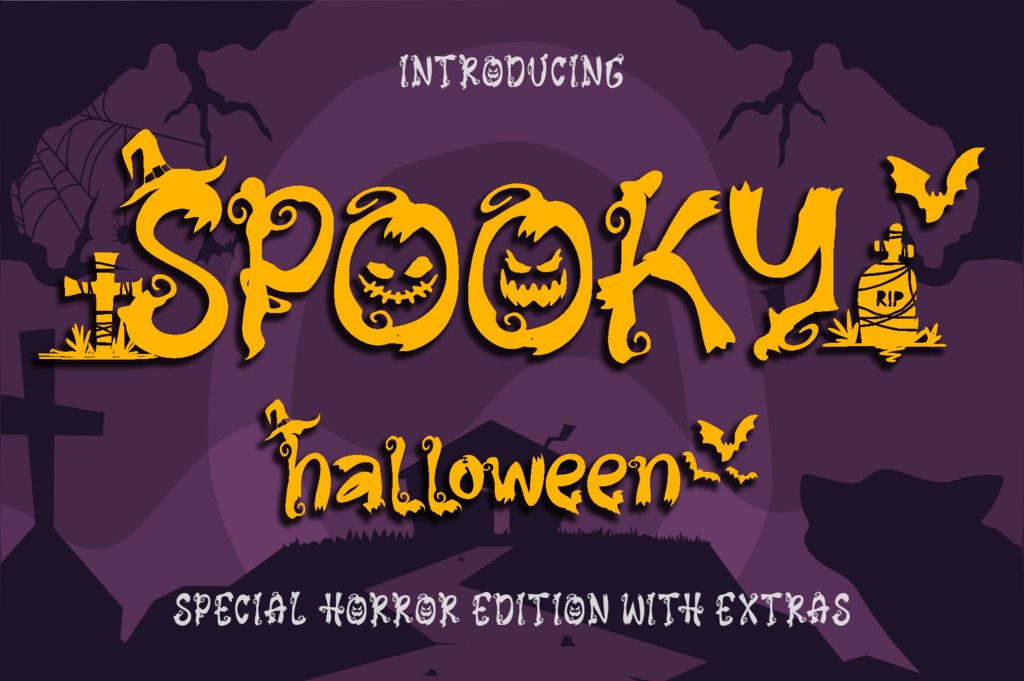 Spooky Halloween downloadable Halloween font for Canva