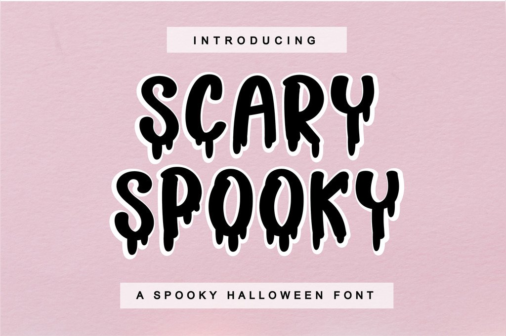 Scary Spooky Halloween display font preview