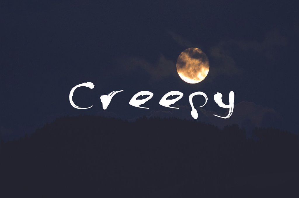 Creepy Halloween font preview
