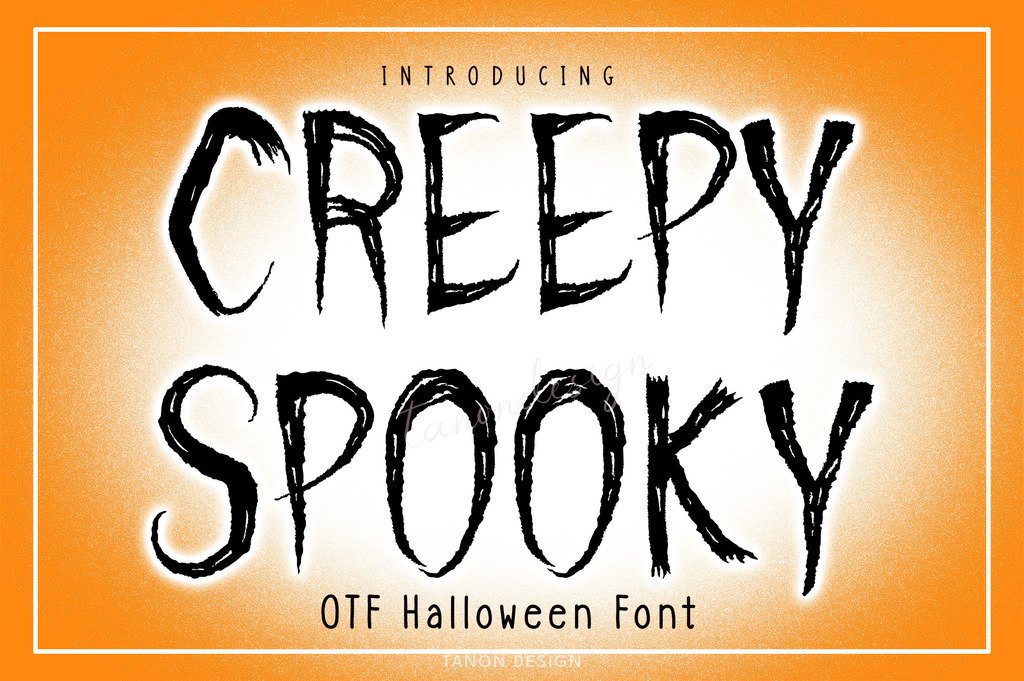 Creepy Spooky Halloween display font preview