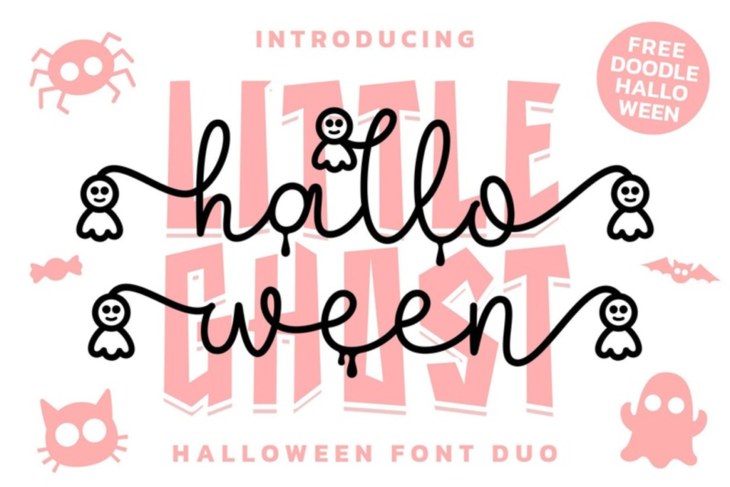 Halloween Ghost Duo cute Halloween font by Hoperative Design