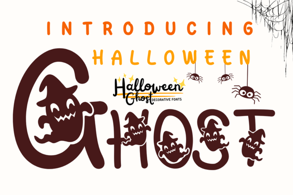 Halloween Ghost cute Halloween font by PraewDesigns