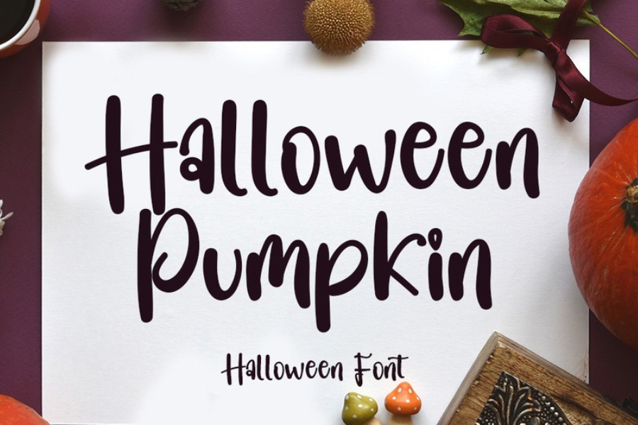 Halloween Pumpkin cute Halloween font by FreshTypeINK