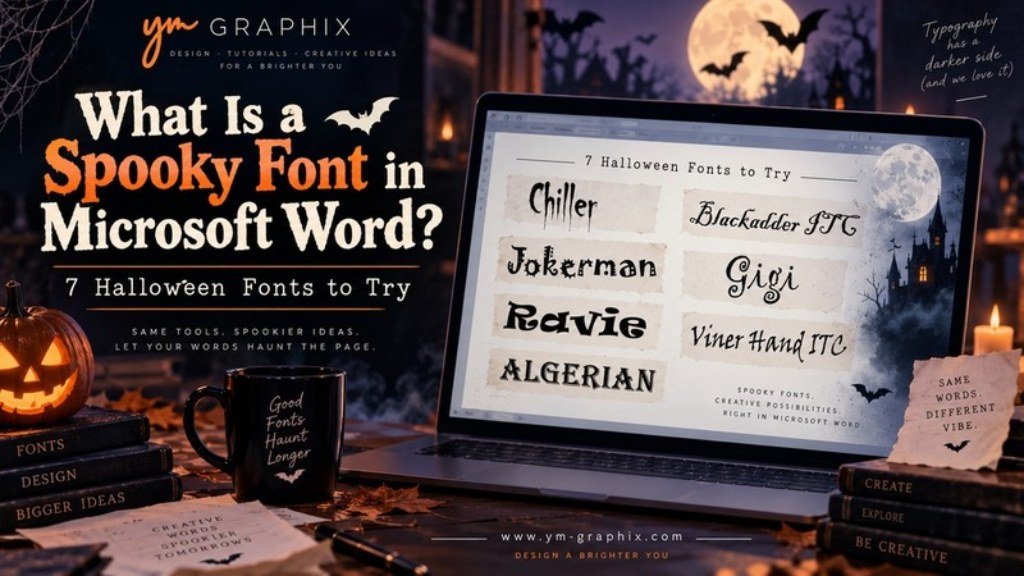 What is a spooky font in Microsoft Word with Halloween typography and Word font examples