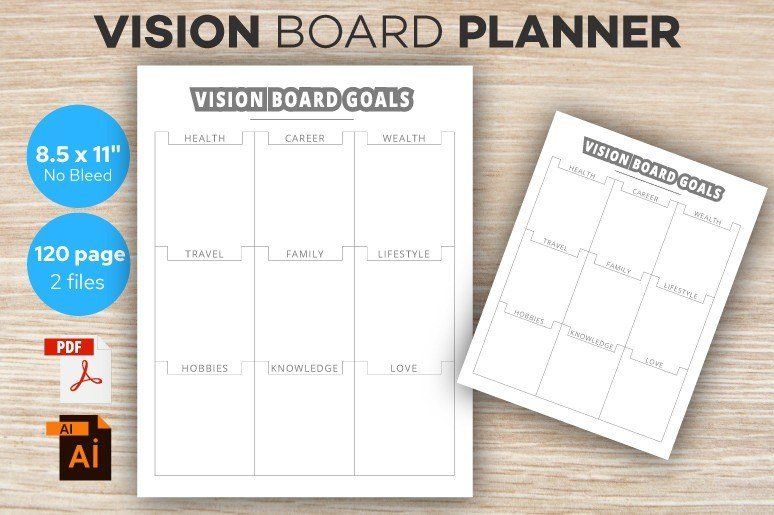 Vision Board Printables, Goal Planner Vision Board Printables Goal Planner preview