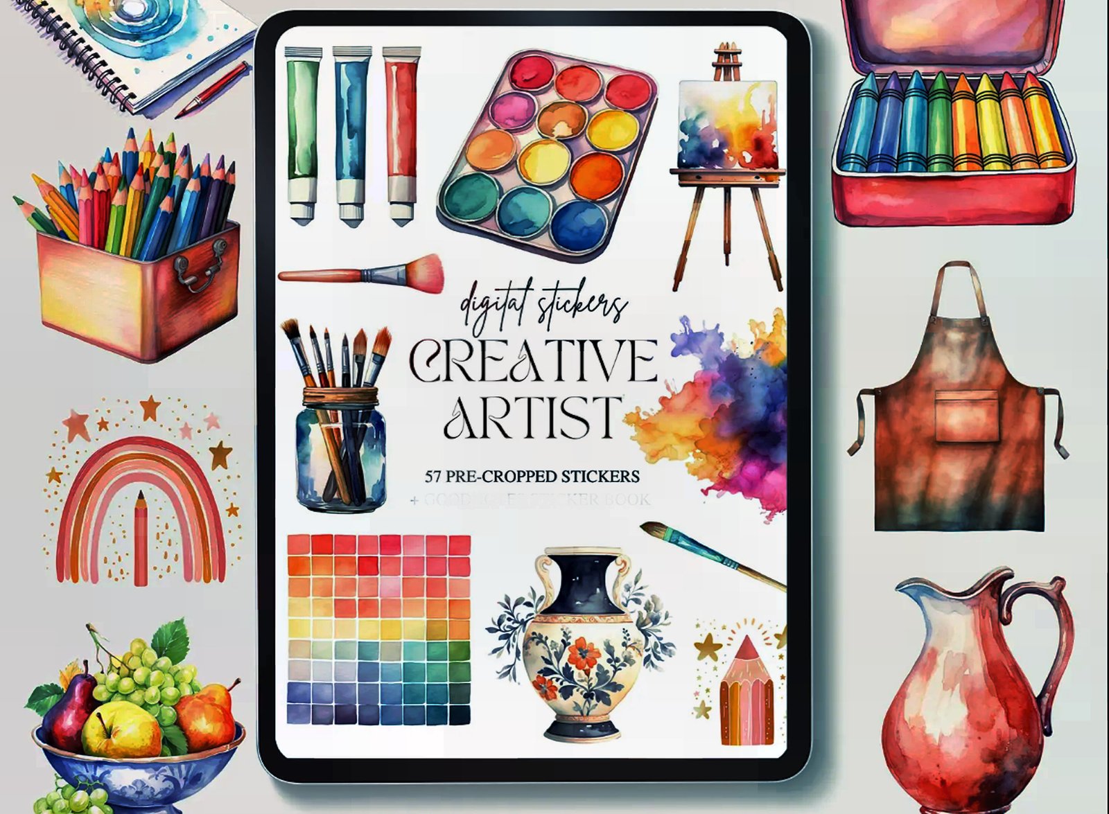 Creative Artist Digital Planner Stickers by Youssef Artist — product preview for vision board stickers and printable elements