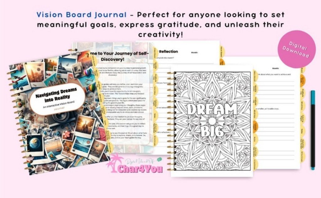 2. Digital Vision Board Journal — Creative Fabrica product preview