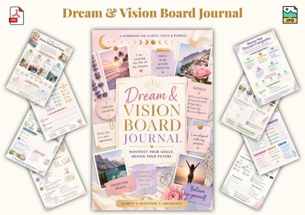 1. Dream & Vision Board Journal — Creative Fabrica product preview
