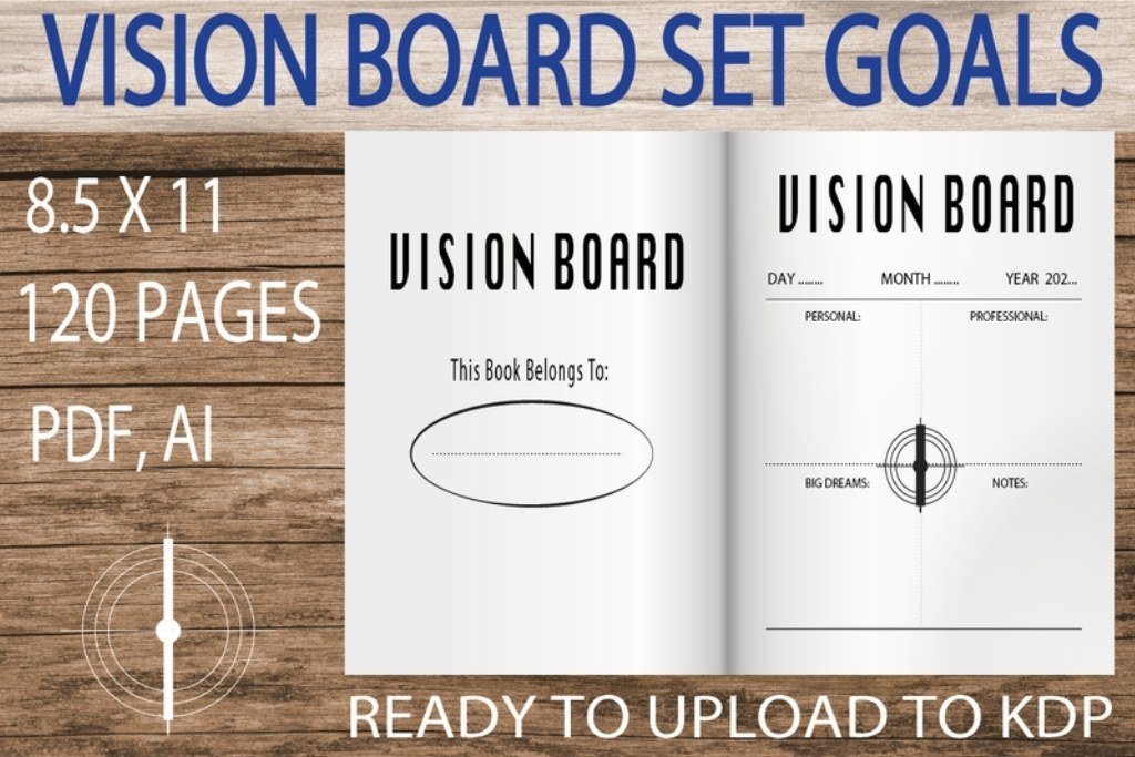 5. Vision Board - Set Goals Planner — Creative Fabrica product preview
